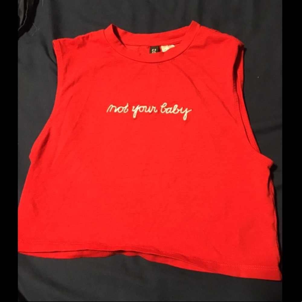 Not Your Baby Red Crop Top Size Small